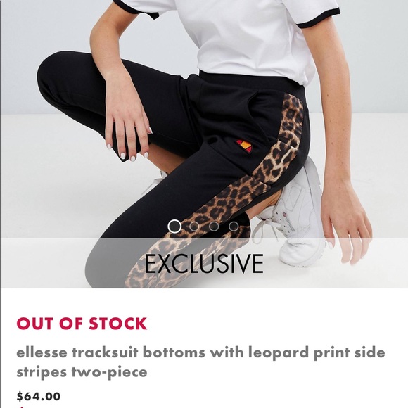 Ellesse track pant with leopard side stripe - Picture 4 of 4